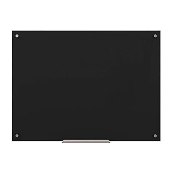 Paperperfect Glass Dry Erase Board; 47 x 35 Inches; Black Surface; Frameless PA20831